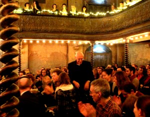 The composer and his audience-the packed Wilton's Music Hall acclaims Finnissy, after the premiere of 'Civilisation' 12 11 13