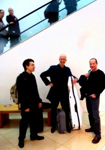 Nigel Clarke with Neil Heyde and Mihailo Tradanfilovski at the National Portrait Gallery 2014